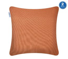 Pillow FabritonesThrow Covers Set Of 2 Square 18x18 Inches Orange Decor Embroidery Cover For Couch Bed Sofa