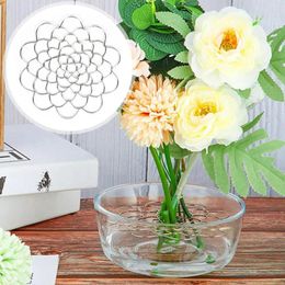 Vases Flower Arrangement Holder Stainless Steel Grid Reusable Floral Insert Tools For Vase Decor Bouquet Lid Organizer