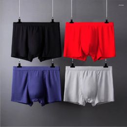 Underpants Boxer Mens Underwear Men Cotton Male Pure Panties Shorts Modal Solid Cuecas 4pcs/lot