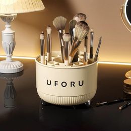 Storage Boxes 360° Rotating Makeup Brushes Organizer Lipstick Eyebrow Pencil Bucket Desktop Stationery Pen Holder Cosmetic Box