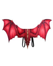 Halloween Mardi Gras Party Props Men Women Cosplay Dragon Wings Costumes in 6 Colours DS180048280398
