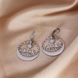 Stud Earrings Kinitial Stainless Steel Mushroom Charm Moon Phase And Star Women Gift