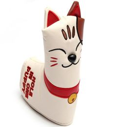 PU Leather Cute Cat Embroidery Golf Club Headcover for Blade Putter Personality Style5973346