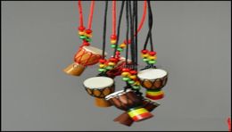 Pendant Necklaces Mini Jambe Drummer For Djembe Percussion Musical Instrument Necklace African Hand Drum Jewelry Ac Dhgirlssh6112387