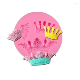 Baking Moulds 3D Crown Shapes Silicone Mold Fondant Cake Decorating Tools Chocolate Gumpaste Molds Sugarcraft Kitchen Gadgets