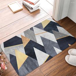 Bath Mats Dark Grey Triangle Door Mat Autumn And Winter Washable Kitchen Rugs Bedroom Carpets Decorative Stair Home Decor Crafts