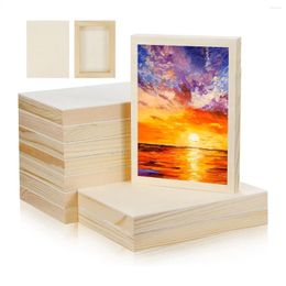 Frames 10 Pcs 5.5x7Inch Wood Panel Boards Unfinished Canvas Wooden For Painting Arts Pouring Use With Oils Acrylics