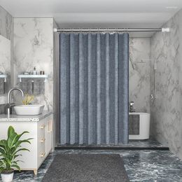 Shower Curtains Heavy Duty Curtain For Bathroom Privacy Protecting Pure Color Bath Waterproof Fabric Screen
