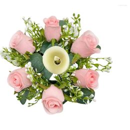 Decorative Flowers Spring Candle Rings Handmade Wreaths Artificial Holder For Engagement Proposal Birthday And