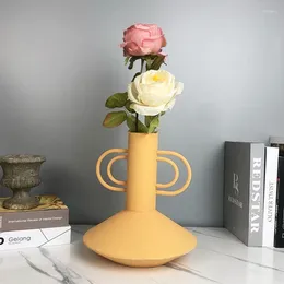 Vases Home Creative Soft Ins Decoration Vase Nordic Style Simple Decor Flower Wrought Art