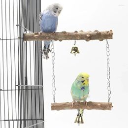 Other Bird Supplies Pepper Wood Parrot Stand Pole Double Layer Toy For Tiger Skin Claw Grinding Beak Cage Accessories