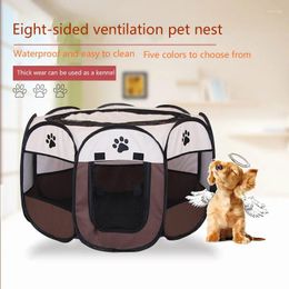 Cat Carriers Manufacturers Supply Fast Folding Octagonal Pet Fence 600d Oxford Cloth Waterproof Scratch-resistant Dog Cage