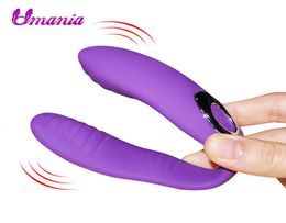 USB Rechargeable Clitoral GSpot Vibrating Egg Female Silicone U Type Couple Massager Adult Stimulate Sex Toys for Woman C19010504435198