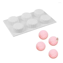 Baking Moulds 6 Cavity Silicone Cake Mold For Chocolate Mousse Ice Cream Jello Dessert Bakeware Pan Decorating Drop