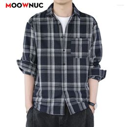 Men's Casual Shirts Korean Clothes Blouse Fashion Summer Streetdress Streetwear Male Clothing Long Sleeve Hombre Smart