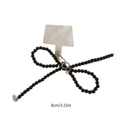 Resin Bowknot Pendant Clip Fashionable Accessory Enhancing Device Beads Keychain Suitable for Phone Cameras Headphone