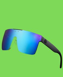 NEW luxury BRAND Mirrored heat wave Polarised lens Sunglasses men sport goggle uv400 protection with case HW031978922