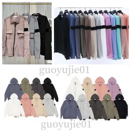 Stones Tasarımcı Hoodie Mens Hoodie Pusula Tasarımcısı Ceket Gömlekleri Suya Dayanıklı Metal Skin Ceket Erkek Ceket Zip Hardian Casual Pamuk Klasik Sweatshirt 317