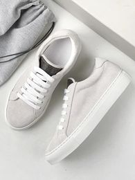 Casual Shoes Fashion Autumn Women's Flat Sneakers Grey Suede Low Top Skate For Woman B C Original Design