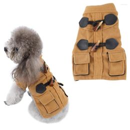 Dog Apparel Pet Woolen Overcoat Winter Clothes Warm Coat Cat Dress Fleece Coats Puppy Costume Jacket Dogs For Chihuahua Poodle