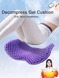 Pillow Soft Hip Protection Seat Honeycomb Gel 1000 Holes Double Layered Design Release Pressure Breathable Physical Cooling 8 °