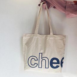 Bag Women Canvas Shopping Literary Printing Female Shoulder Ladies Eco Handbag Casual Tote Reusable Grocery Shopper Bags
