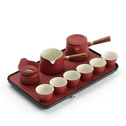 Teaware Sets Household Travel Ceramic Kungfu Tea Set Porcelain Teapot Teacups Philtre For Red Wedding Lywed Souvenir Gifts