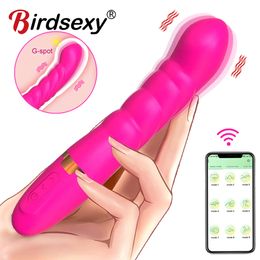 Bluetooth Dildo Vibrators Big Butt Plug Anal Vibrator APP Control Prostate Massager Vaginal Vibrating sexy Toys for Women Men 18+