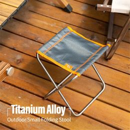 Camp Furniture Titanium Alloy Folding Stool Fishing Chair Convenient Store Barbecue Portable Outdoor Camping Professional Dedicated