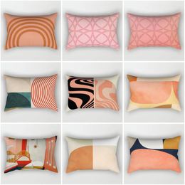 Pillow Decorative Home Throw Pillows Case For Sofa Cover Nordic 40x60cm 30 50cm 40 60 Creative Abstract Geometry Pink Yellow