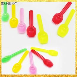 Disposable Flatware Mini Colorful Plastic Spoons For Jelly Ice Cream Dessert Appetizer Birthday Party Tableware