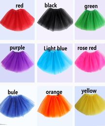 Top Quality candy Colour kids tutus skirt dance dresses soft tutu dress ballet skirt 3layers children pettiskirt clothes WCW6905973337