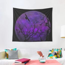 Tapestries Purple Gothic Moon Tapestry Room Decor Aesthetic Wall Hanging Decoration For Rooms