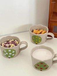 Mugs Ins Style Korean Rough Pottery Retro Ice American Latte Milk Coffee Cup Niche High Sense Home Girl