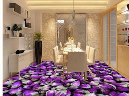 Wallpapers Customised Wallpaper For Walls Purple Roses Kitchen With Bathroom 3D Stereo Flooring Pvc