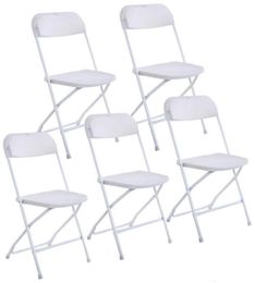 New Plastic Folding Chairs Wedding Party Event Chair Commercial White GYQ5438031