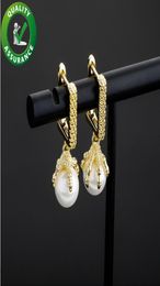 Stud Earrings Fashion Hip Hop Jewellery Mens Diamond Earring Iced Out Square Dragon Claw Pearl Ear Rings Luxury Designer Accessories4344217