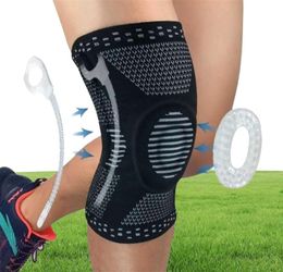 Professional Meniscus Tear Arthritis Sports Patella Knee Brace Compression Sleeve Elastic Knee Wraps with Gel Spring Support 220202685753