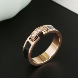 Designer Brand Rings Women Gold Plated Crystal Faux Leather titanium Stainless Steel Love Wedding Jewellery Supplies Fine Carving Finger Ring gift