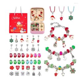 Party Decoration Christmas Gifts Jewellery Making Kit Adjustable Bracelet Resin Pendants 46pcs Supplies With Organiser Box