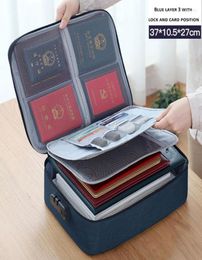 Storage Bags Document Organiser Briefcase A4 Folder Holder Men39s Women39s Bag Cover Purse Passport Home Safe Functional Fil8876881