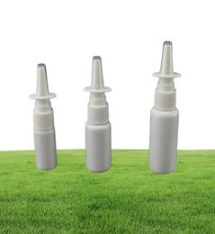 50pcslot 10ml 15ml 20ml 30ml 50ml White Empty Plastic Nasal Spray Bottles Pump Sprayer Mist Nose Spray Refillable Bottle3505744