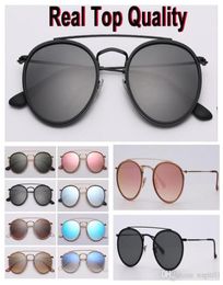 whole Fashion Men Retro Round Sunglasses Women classic pilot sport HD uv400 metal sun glasses gradient great quality Driving G1600101