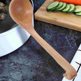 Spoons Long Handle Spoon Hook Ramen Noodles Wooden Cooking Pot Japanese-style Kitchen Accessory Acacia Ladle Porridge Large Tea