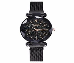 Fashion Women Small Watches Mesh Magnet Starry Sky Watch Quartz Wristwatches Luxury Ladies Elegant Astronomia7237383