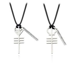 Necklaces Fashion 21 Twenty One Pilots Rock Band Skeleton Pendants Cord Bff Friends Necklace Punk Men Women Music Hip Hop Jewelr3598192