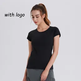 Active Shirts Sports Top Women's Half Sleeved Thin Cover Shirt Round Neck T-shirt Breathable Quick Drying Fitness Yoga Short Running