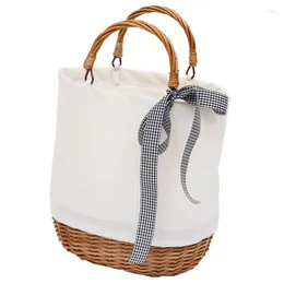 Shopping Bags Bag Waterproof Women Rattan Clutch Handbag Summer Beach Wicker For Leisure Ladies Tote