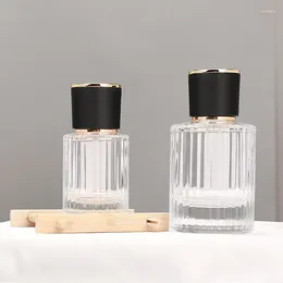 Storage Bottles 2pc 30ml 50ml Perfume Dispenser Bottle Spray Fine Glass Portable Travel Empty Small Sample Black Lid