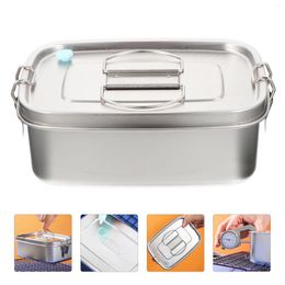 Dinnerware Lunch Box Stainless Steel Student Kid Snack Container Salad 304 Sealing Holder